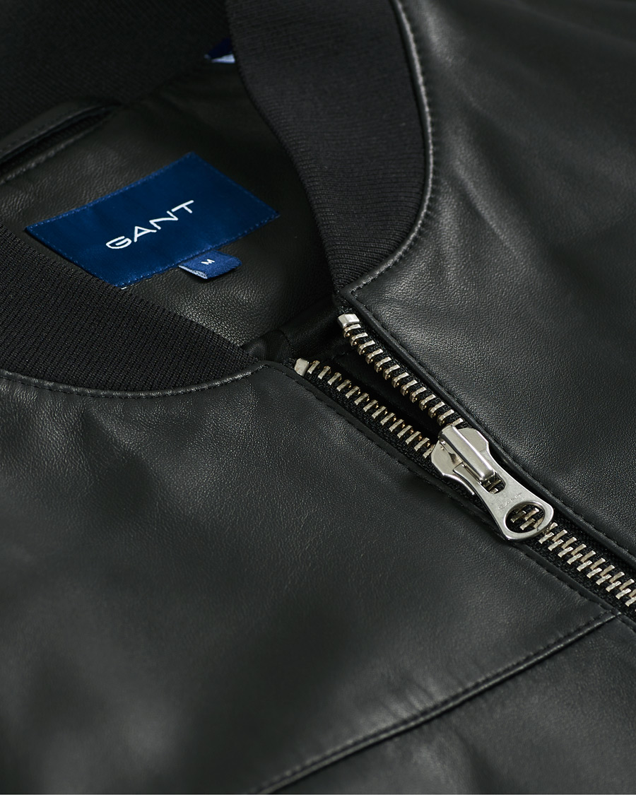 Herren | Jacken | GANT | Light Leather Jacket Black