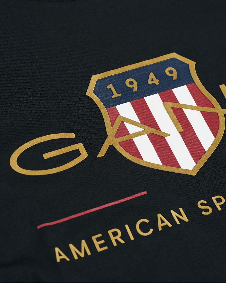 Herren | T-Shirts | GANT | Medium Archive Shield Long Sleeve Tee Black
