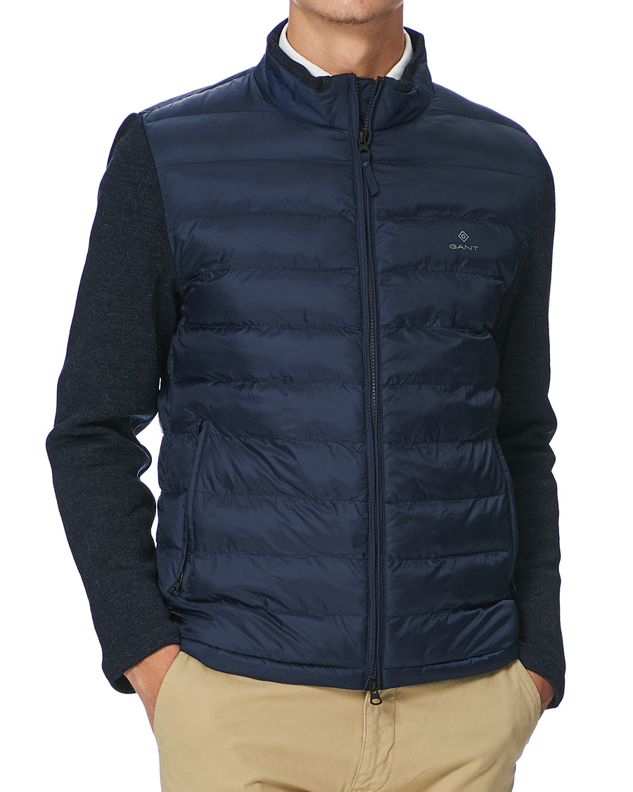 Herren | Jacken | GANT | Hybrid Down Jacket Evening Blue