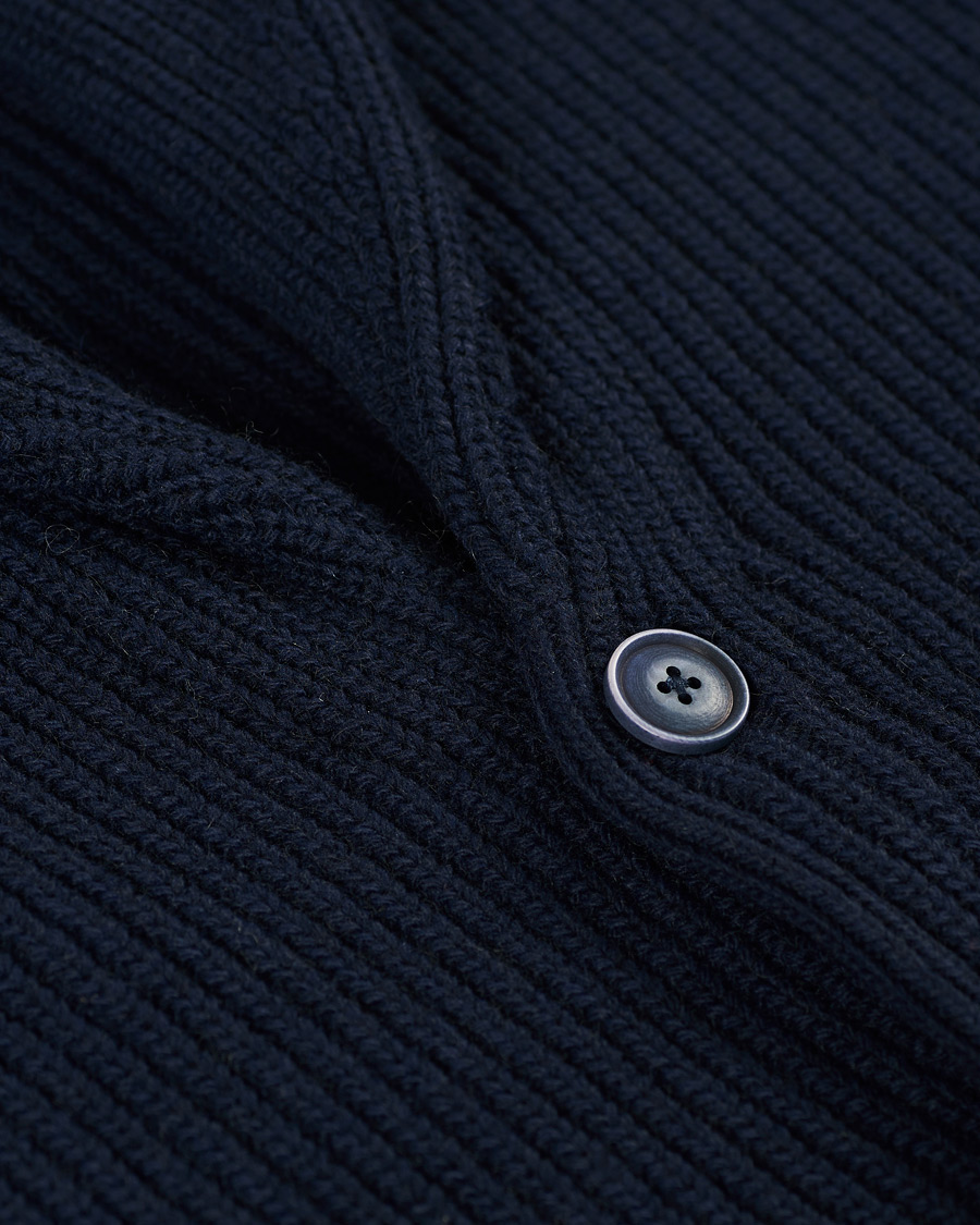 Herren | Pullover | GANT | Mohair Blend Shawl Cardigan Evening Blue