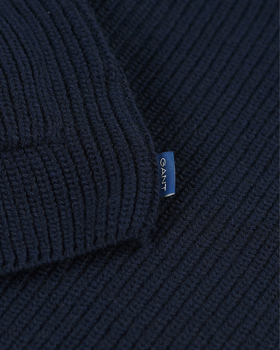 Herren | Pullover | GANT | Mohair Blend Shawl Cardigan Evening Blue
