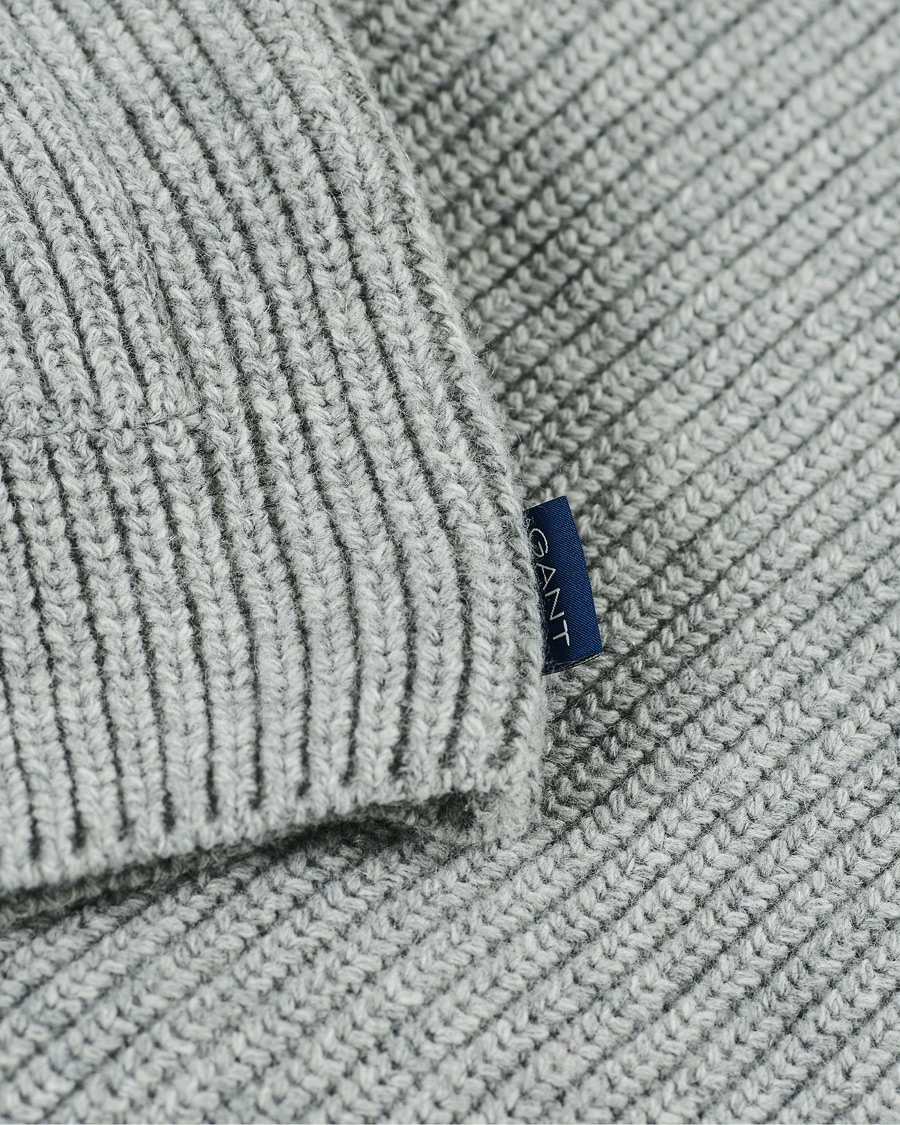 Herren | Pullover | GANT | Mohair Blend Shawl Cardigan Grey Melange
