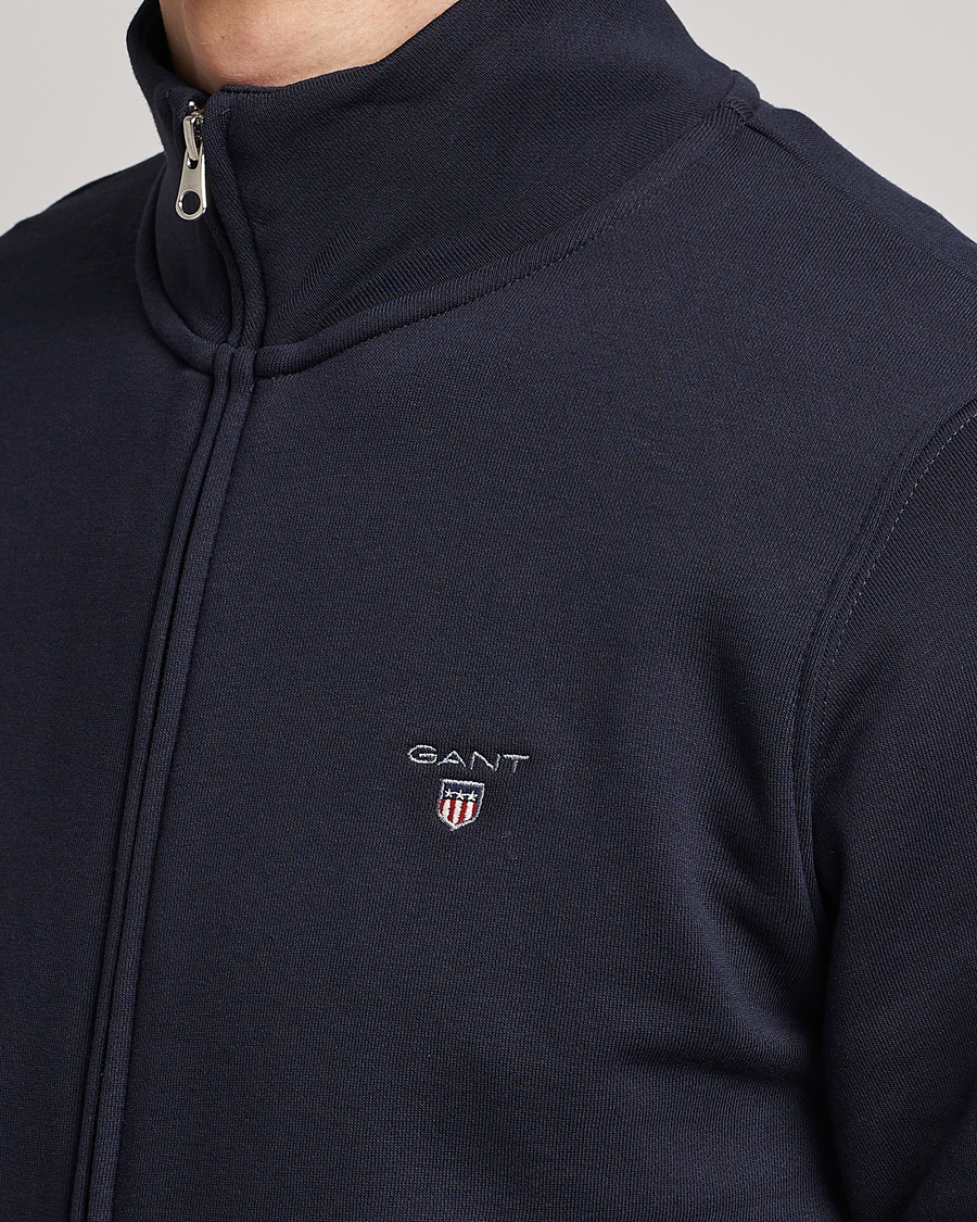 Herren | Pullover | GANT | Original Shield Logo Full-Zip Sweater Evening Blue