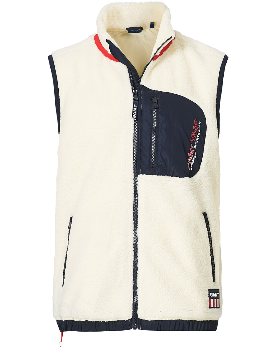 Herren | Jacken | GANT | Sherpa Fleece Vest Off White