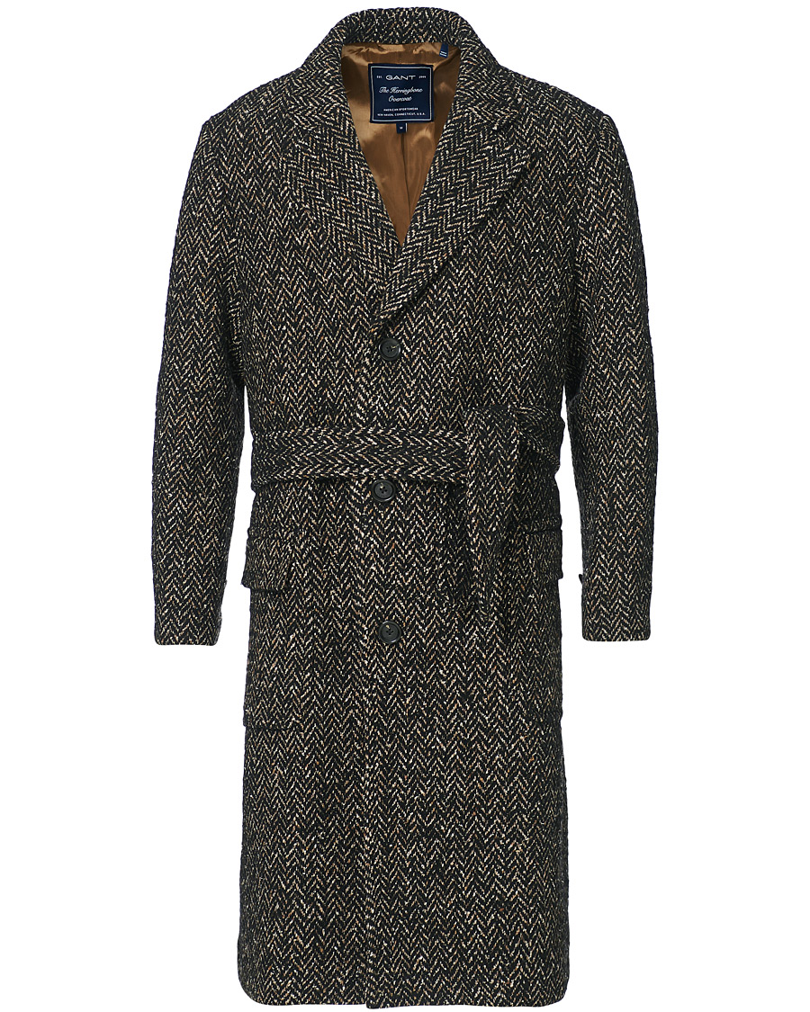 Herren | Jacken | GANT | The Herringbone Coat Black