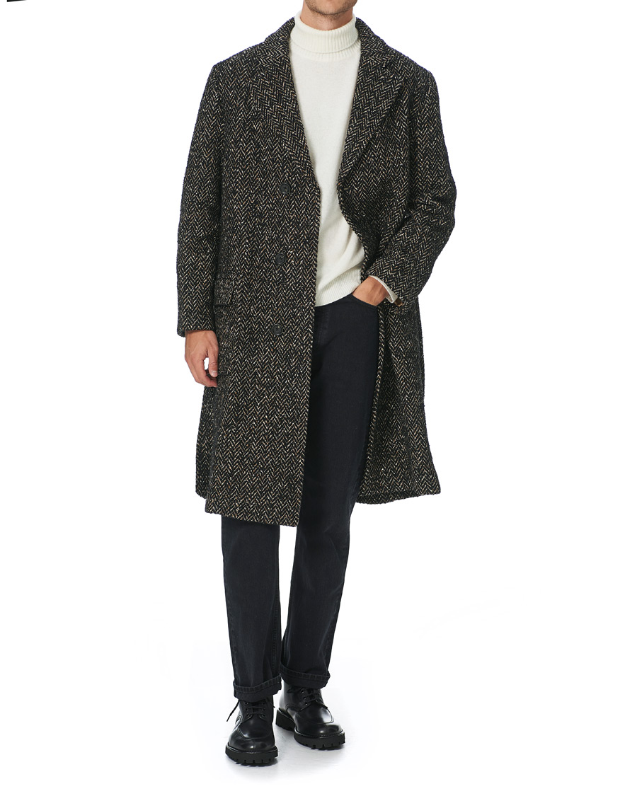 Herren | Jacken | GANT | The Herringbone Coat Black