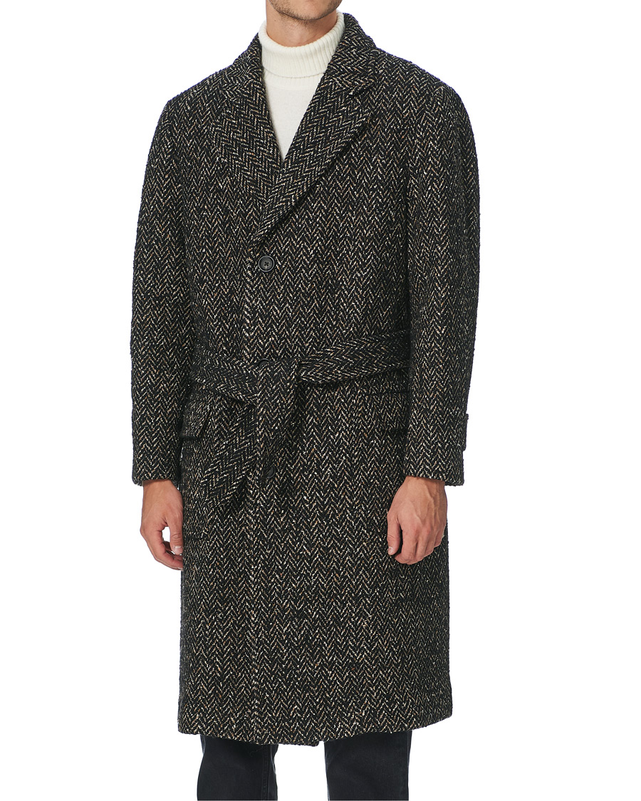 Herren | Jacken | GANT | The Herringbone Coat Black