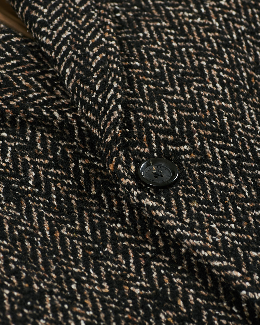 Herren | Jacken | GANT | The Herringbone Coat Black
