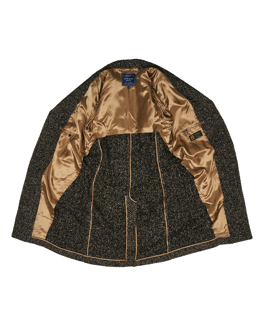 Herren | Jacken | GANT | The Herringbone Coat Black
