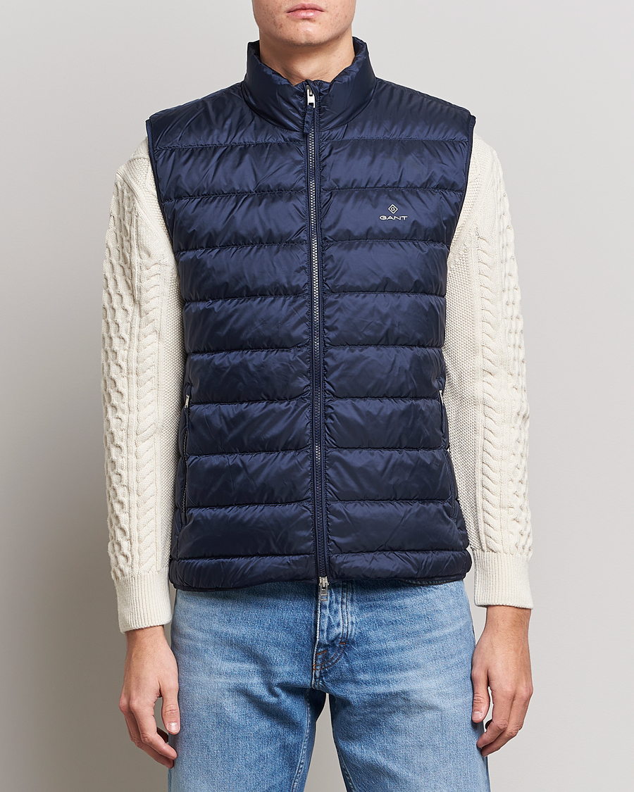 Herren | Westen | Gant | The Light Down Gilet Evening Blue