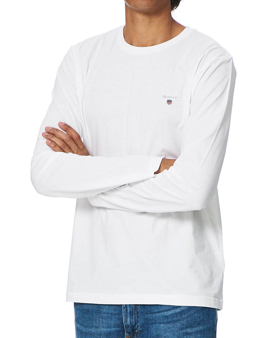 Herren | T-Shirts | GANT | The Original Long Sleeve Tee White
