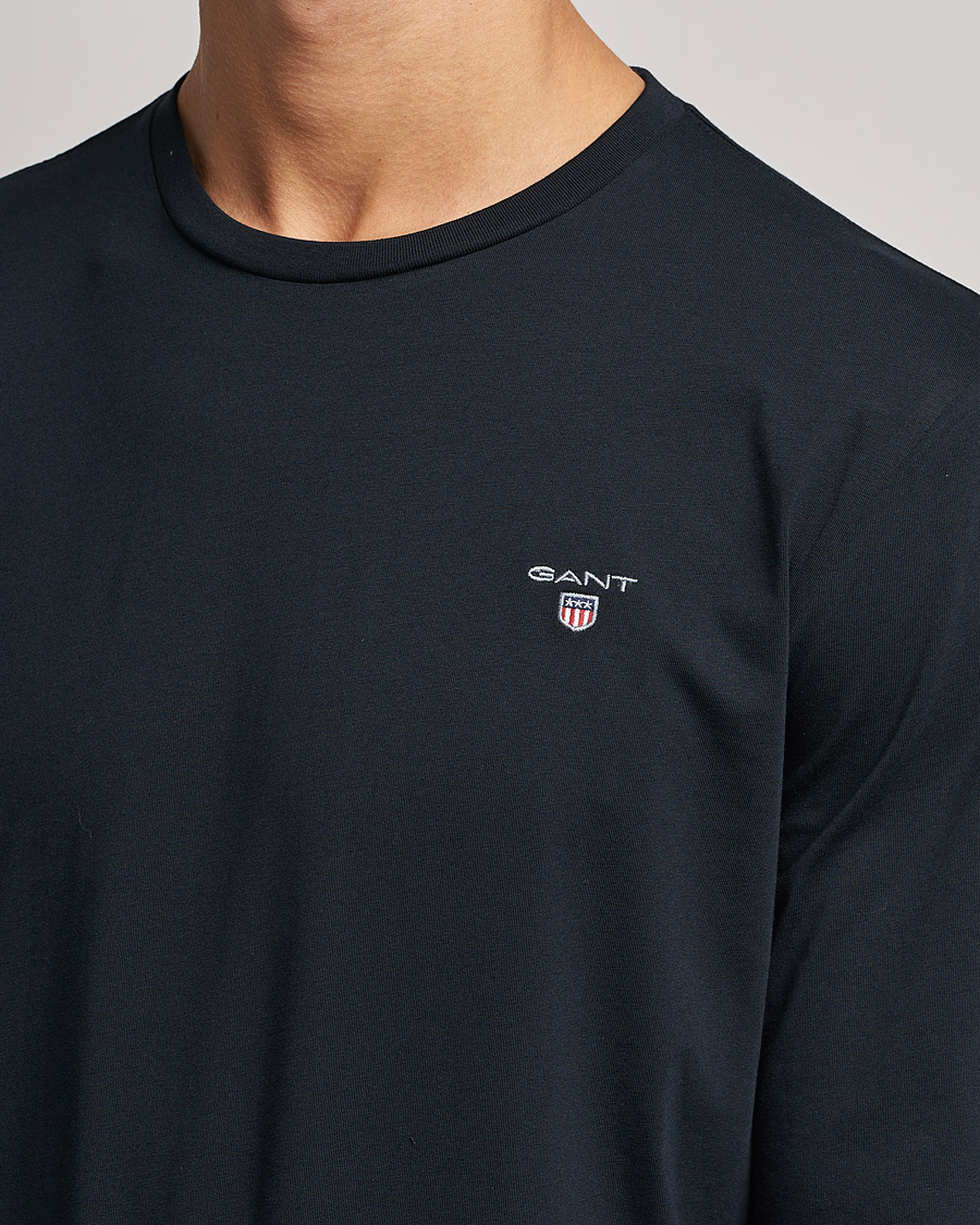 Herren | T-Shirts | GANT | The Original Long Sleeve T-shirt Black