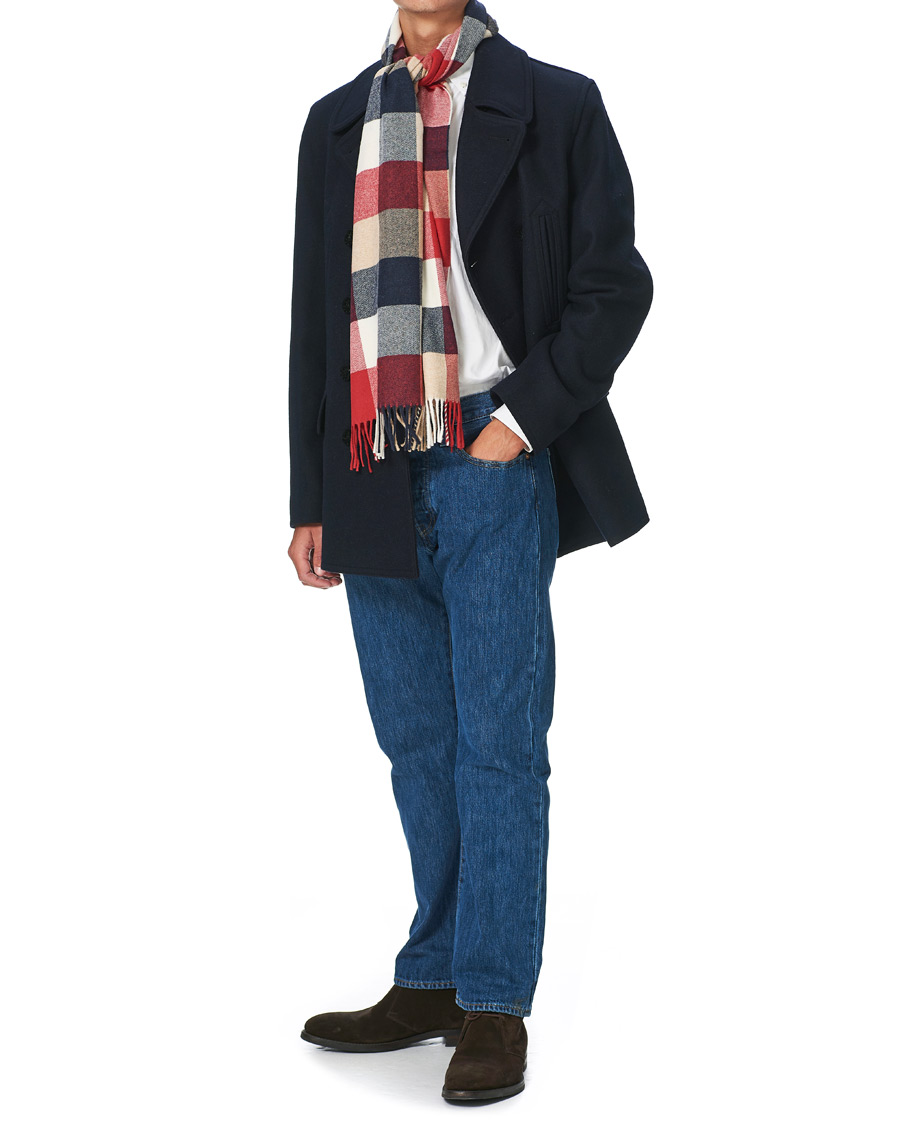 Herren | GANT Multi Check Scarf Equestrian Red | GANT | Multi Check Scarf Equestrian Red