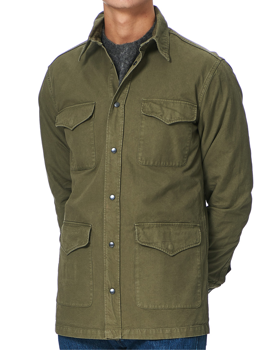 Herren | Hemden | Aspesi | Hercules Cotton Overshirt Light Military