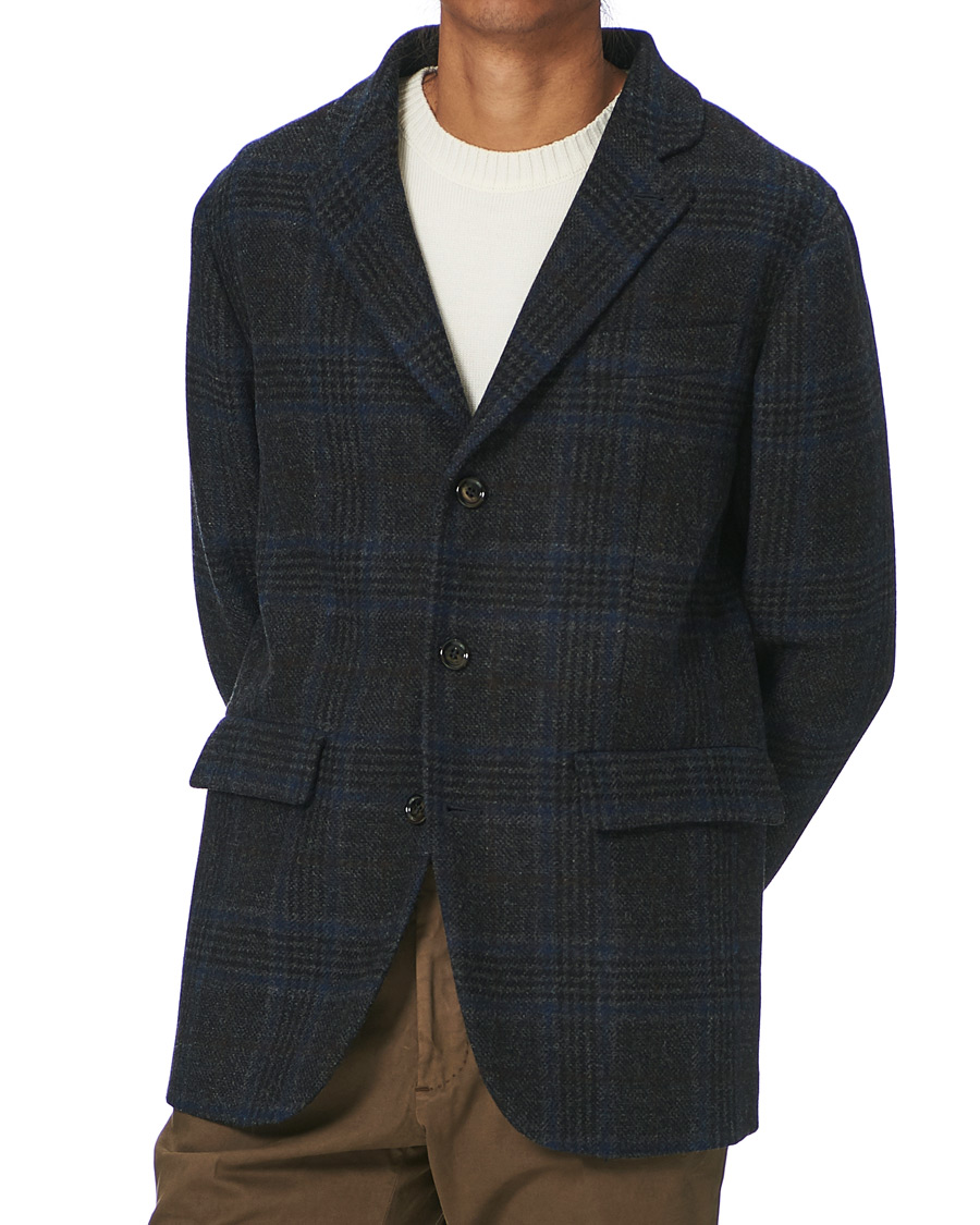 Herren | Sakkos | Aspesi | Kuki Tweed Blazer Grey Check