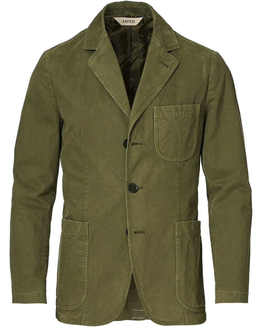 Herren | Sakkos | Aspesi | Murakami Garment Dyed Blazer Military