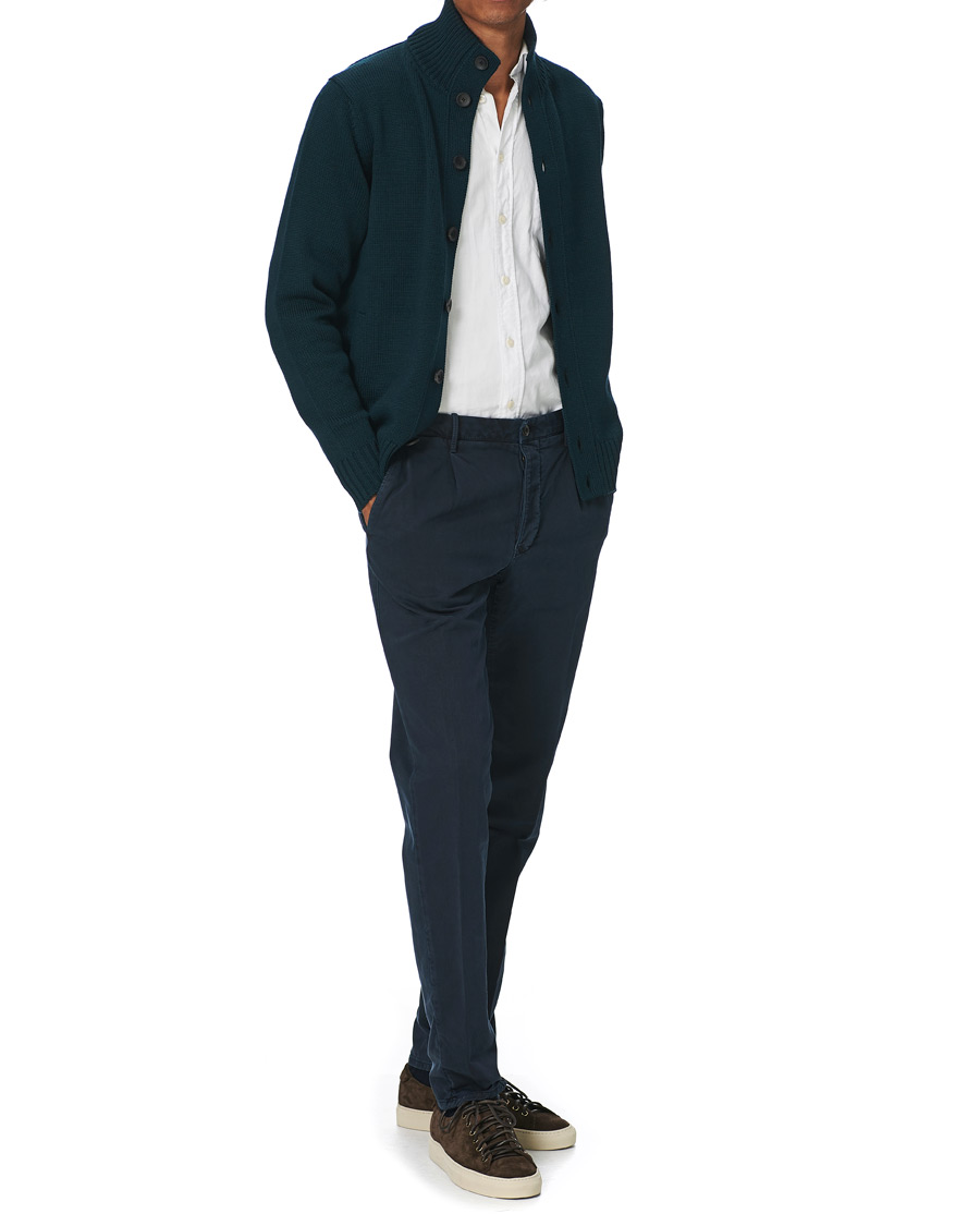 Herren | Hosen | Incotex | Slim Fit Cotton Satin Sweatpants Midnight