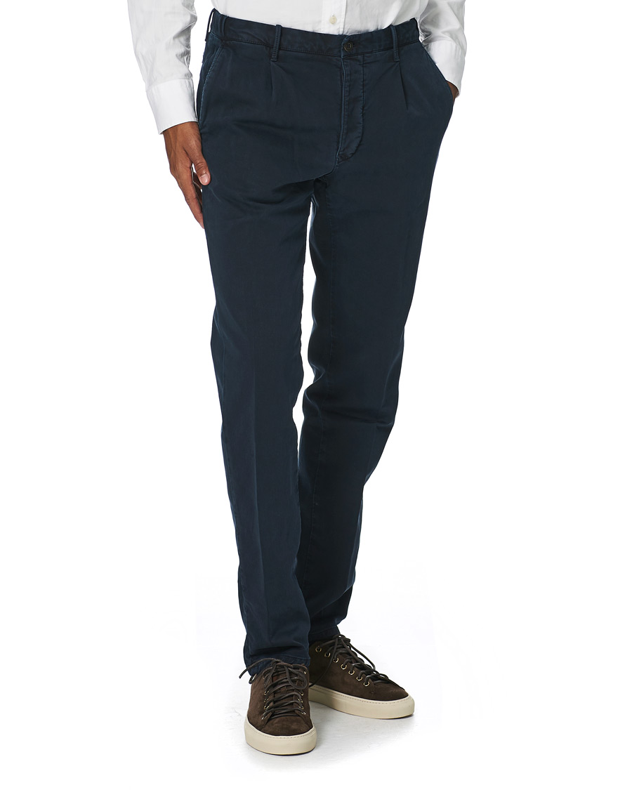 Herren | Hosen | Incotex | Slim Fit Cotton Satin Sweatpants Midnight