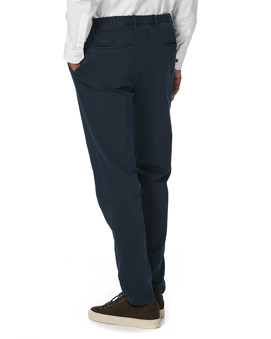 Herren | Hosen | Incotex | Slim Fit Cotton Satin Sweatpants Midnight