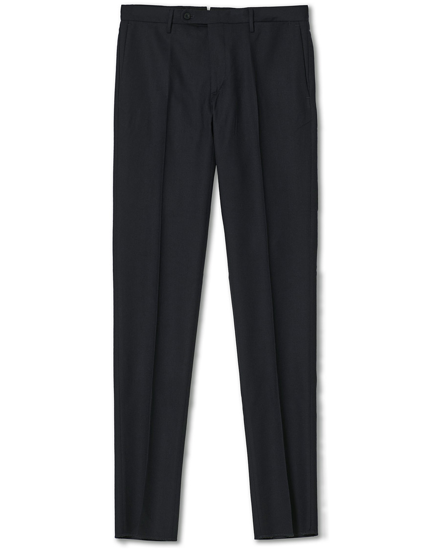 Herren | Hosen | Incotex | Slim Fit Washable Flannel Trousers Navy