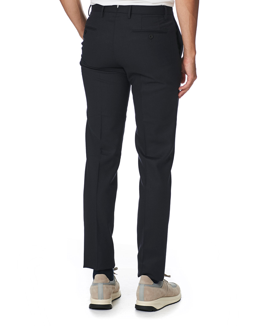 Herren | Hosen | Incotex | Slim Fit Washable Flannel Trousers Navy