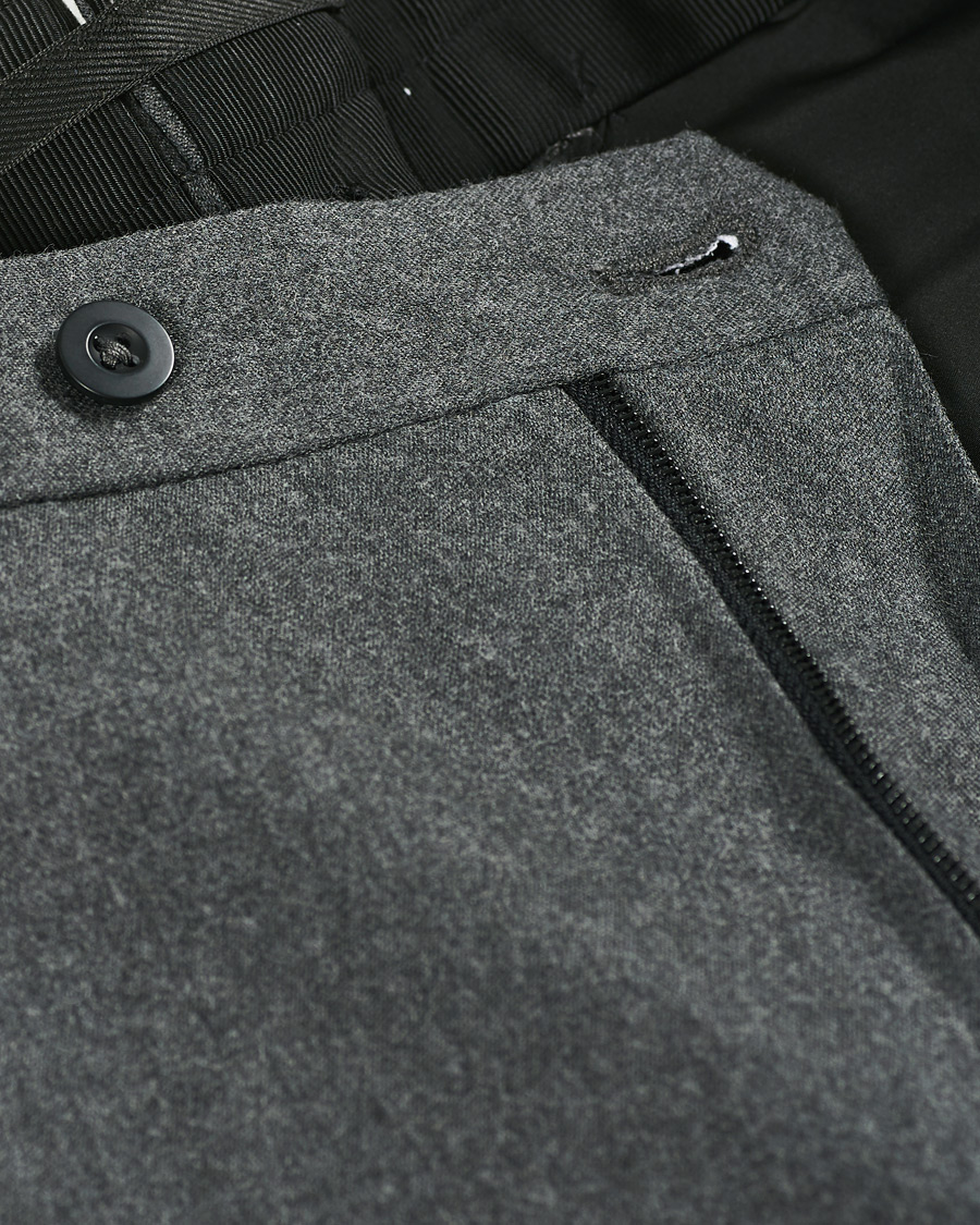 Herren | Hosen | Incotex | Slim Fit Washable Flannel Trousers Grey Melange