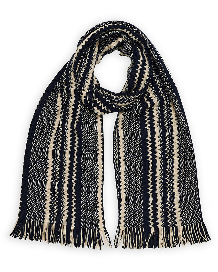 Herren | Missoni Wool Scarf Navy/Cream | Missoni | Wool Scarf Navy/Cream