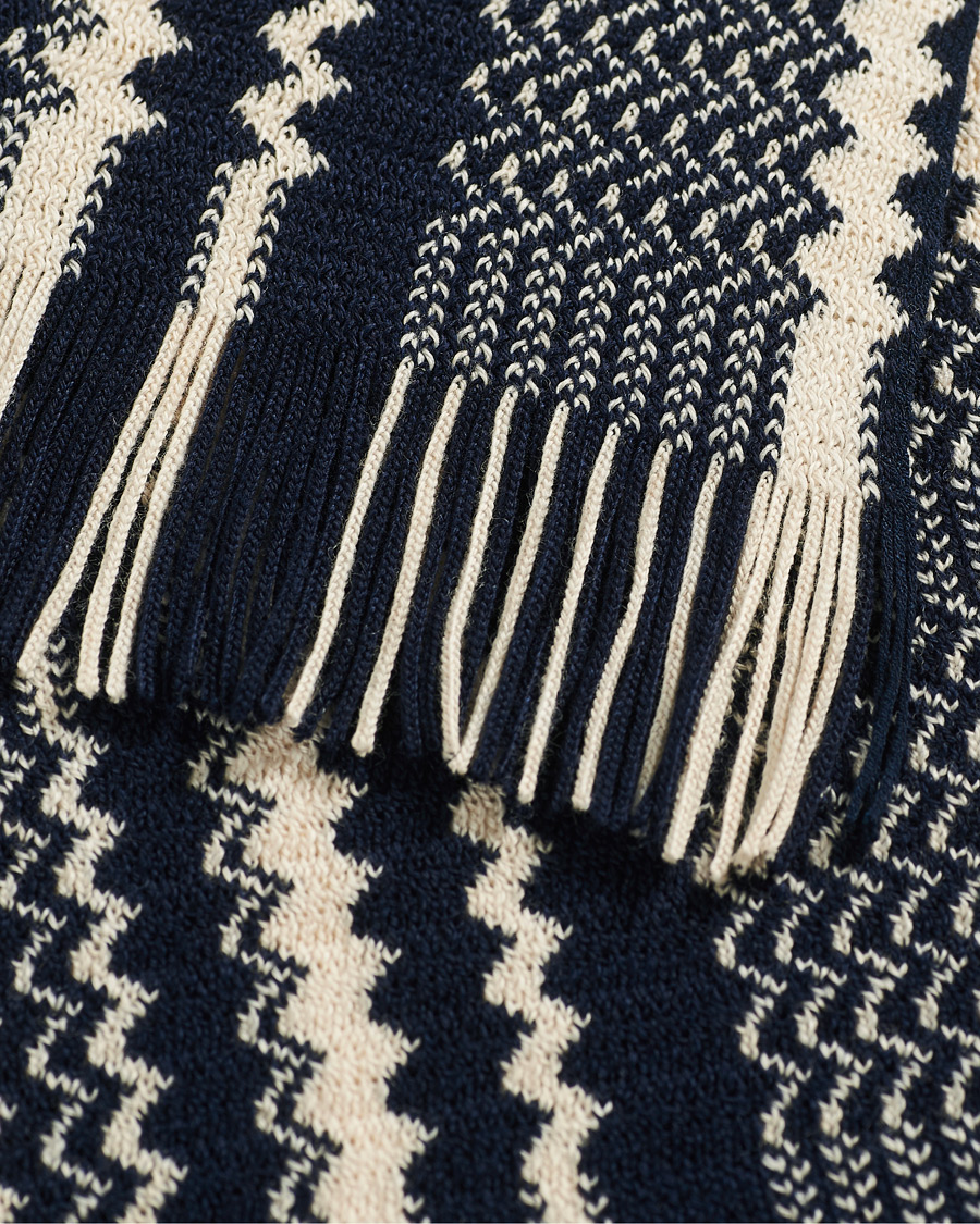 Herren | Missoni Wool Scarf Navy/Cream | Missoni | Wool Scarf Navy/Cream