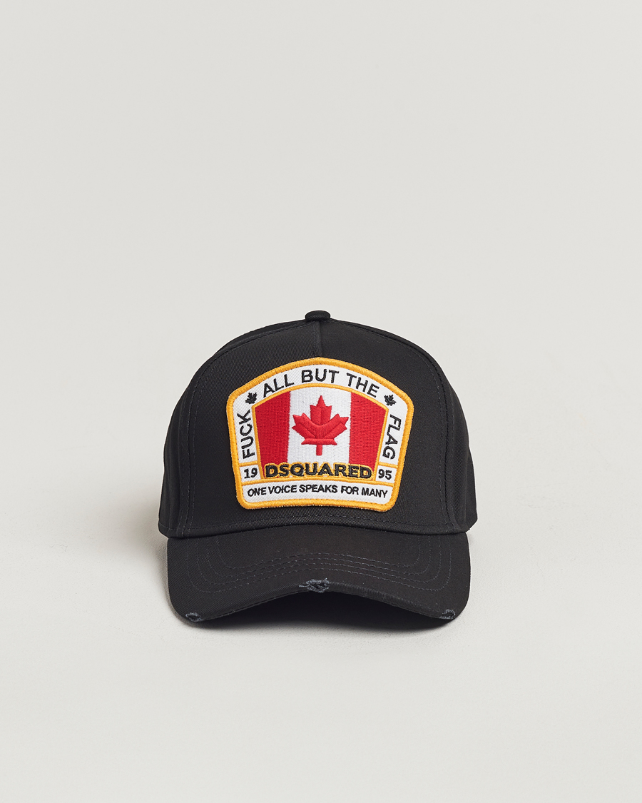Herren | Dsquared2 Big Leaf Baseball Cap Black | Dsquared2 | Big Leaf Baseball Cap Black