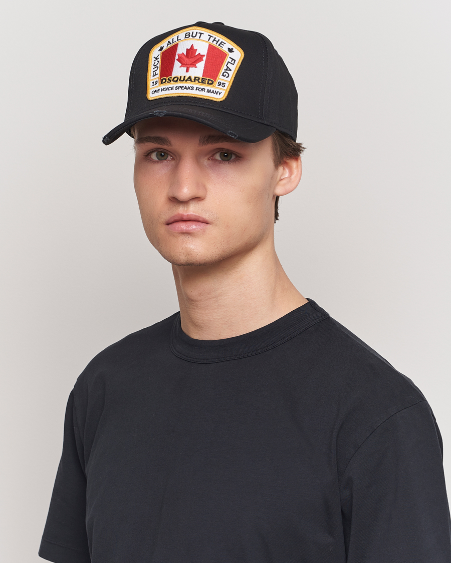 Herren | Dsquared2 Big Leaf Baseball Cap Black | Dsquared2 | Big Leaf Baseball Cap Black