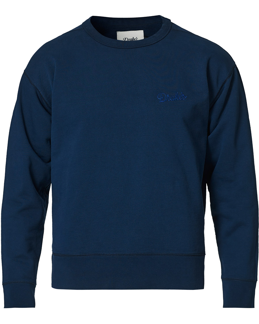 Herren | Pullover | Drake's | Sweatshirt Solid Navy