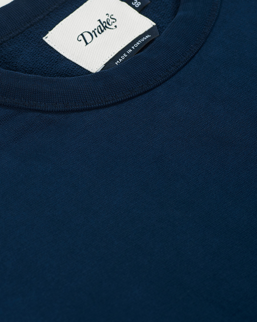 Herren | Pullover | Drake's | Sweatshirt Solid Navy