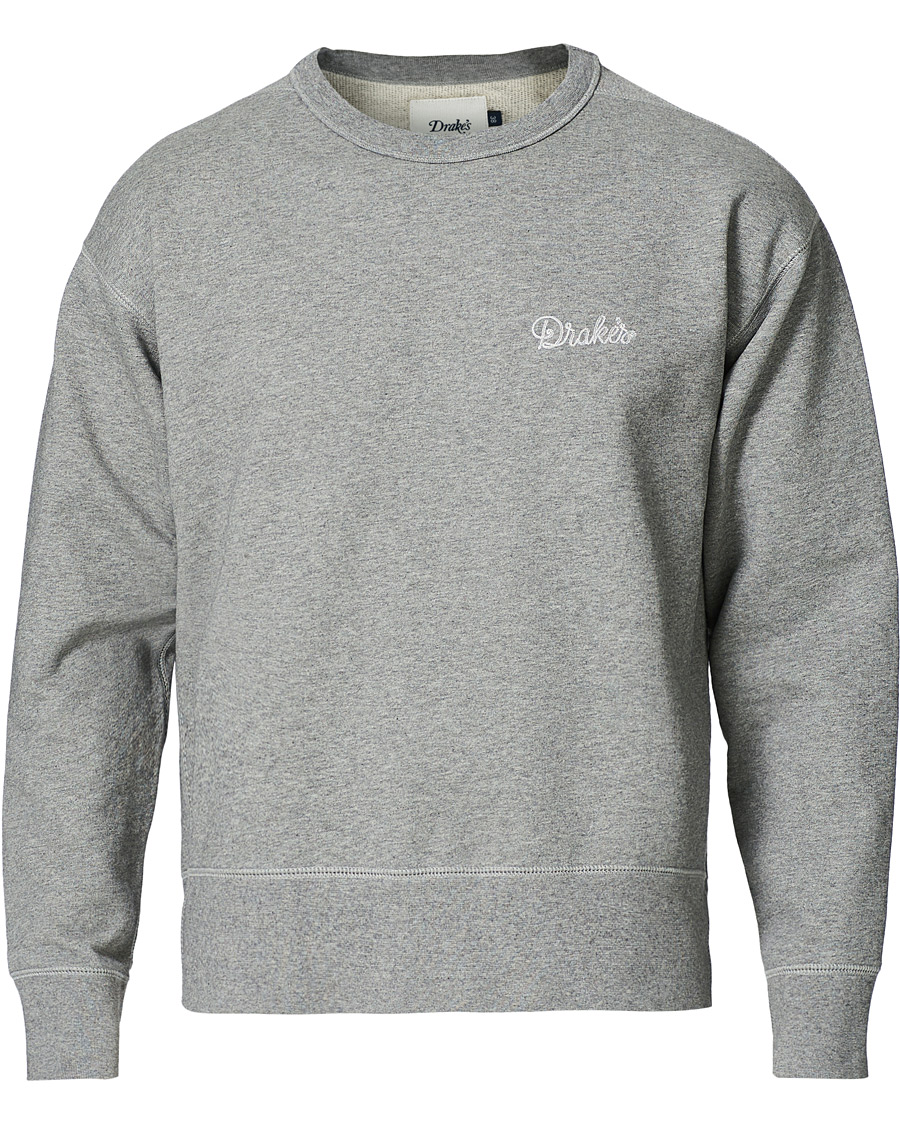 Herren | Pullover | Drake's | Sweatshirt Solid Grey Melange
