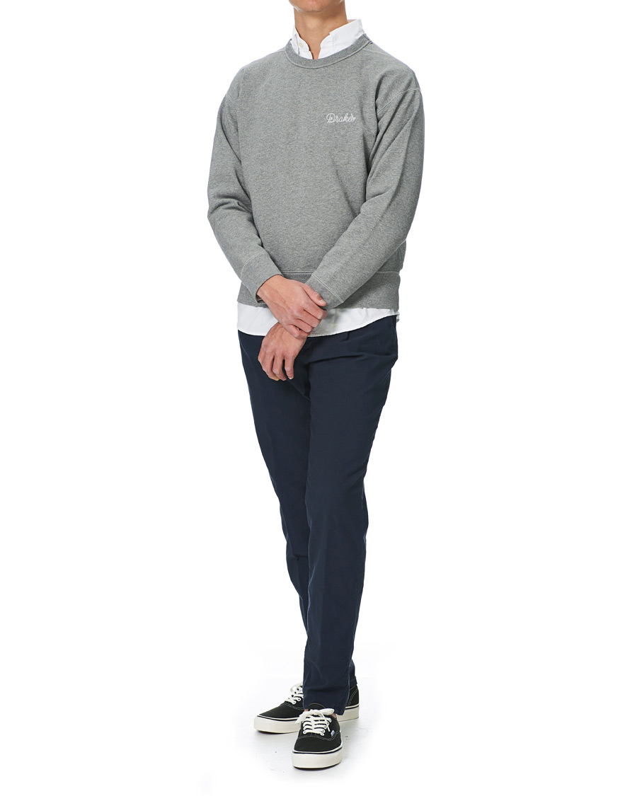 Herren | Pullover | Drake's | Sweatshirt Solid Grey Melange