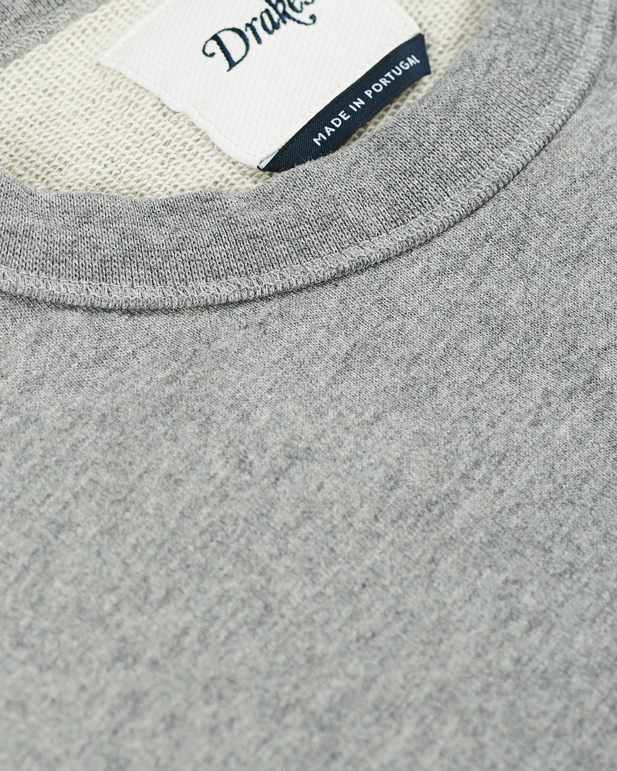 Herren | Pullover | Drake's | Sweatshirt Solid Grey Melange