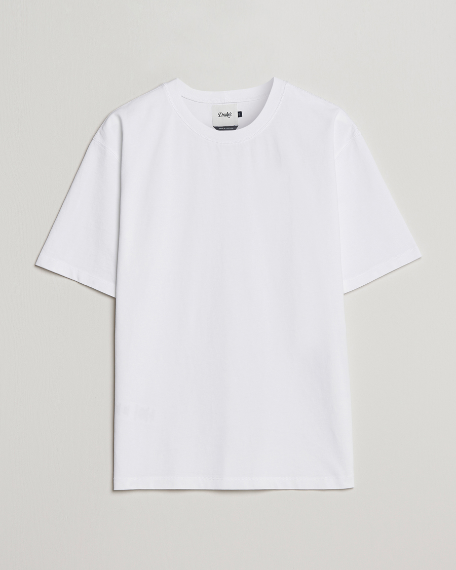 Herren | T-Shirts | Drake's | Short Sleeve Hiking T-Shirt White