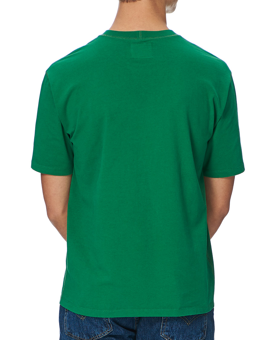Herren | T-Shirts | Drake's | Cotton Crew Neck Hiking Tee Forest Green