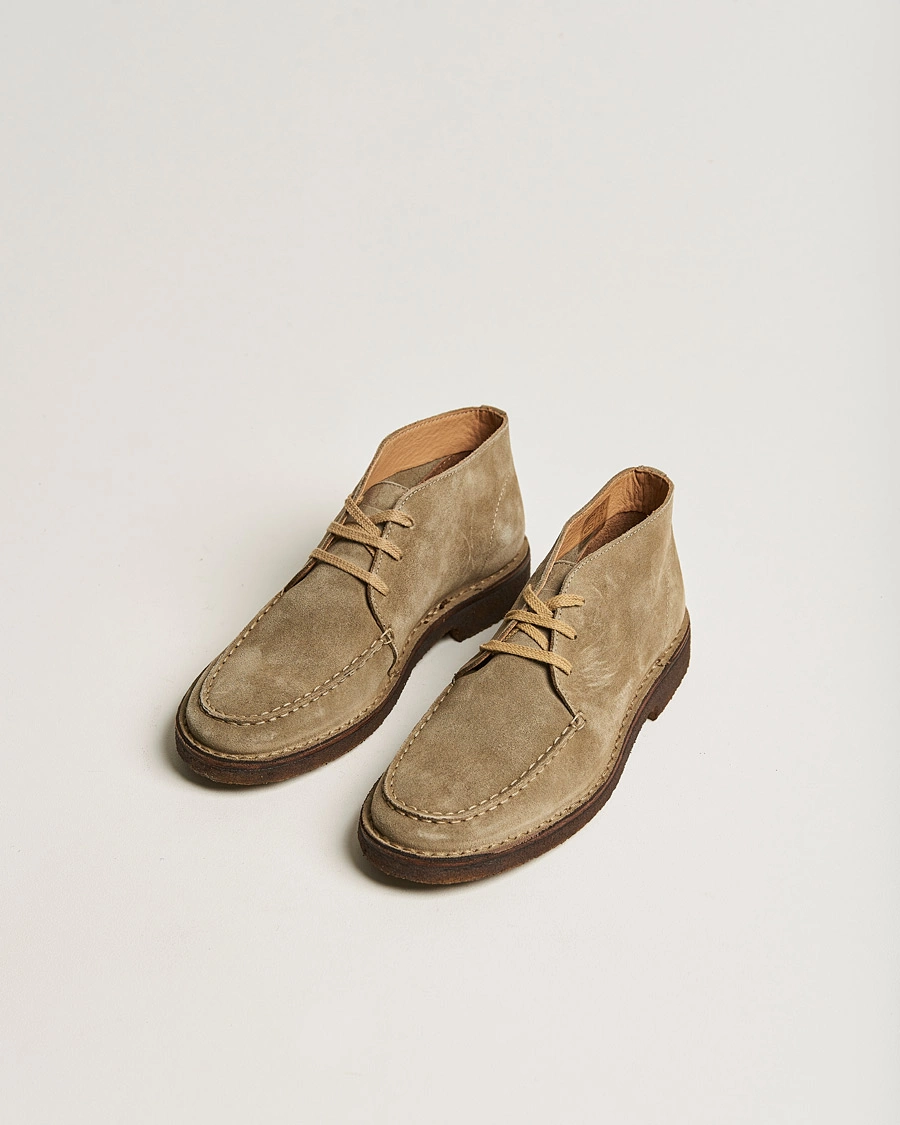 Herren | Preppy Authentic | Drake's | Crosby Moc-Toe Suede Chukka Boots Sand