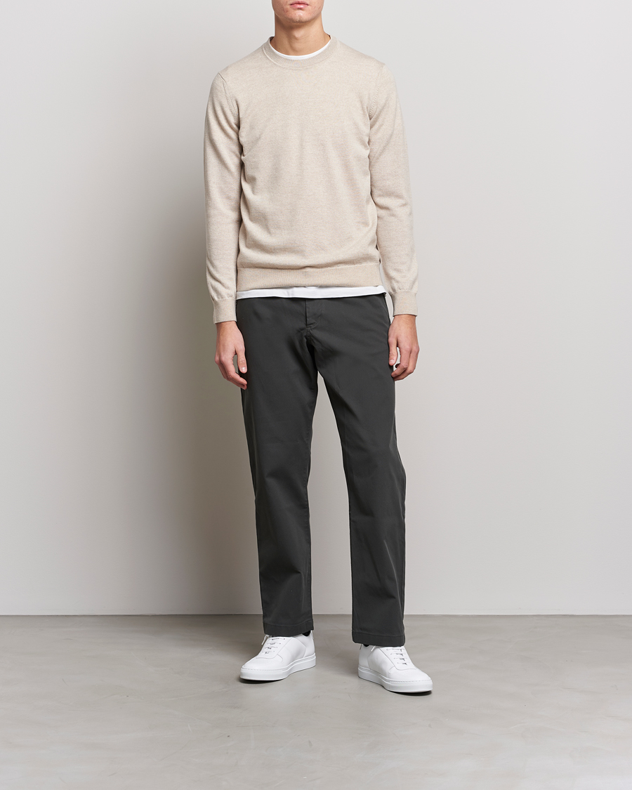 Herren | Pullover | NN07 | Ted Merino Crew Neck Pullover Light Khaki