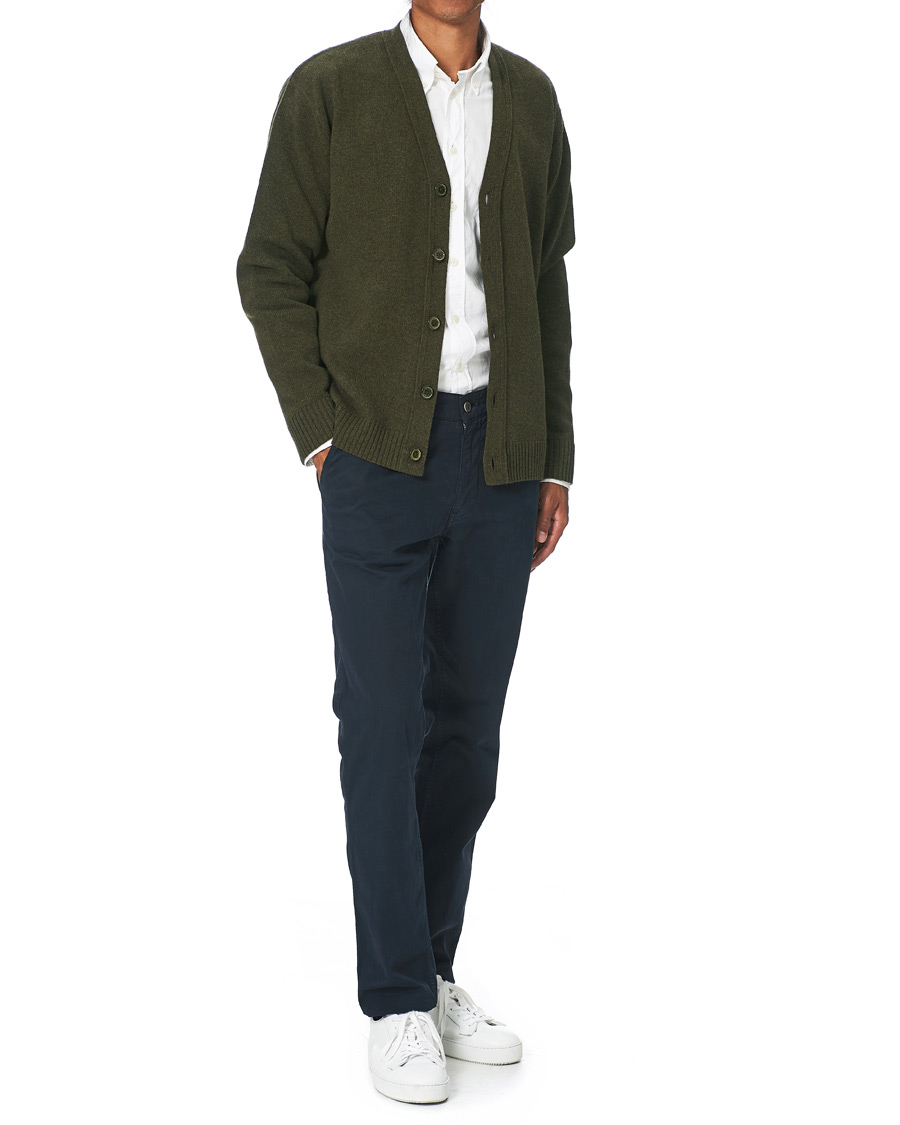 Herren | Pullover | NN07 | Bjorn Lambswool Cardigan Dark Army