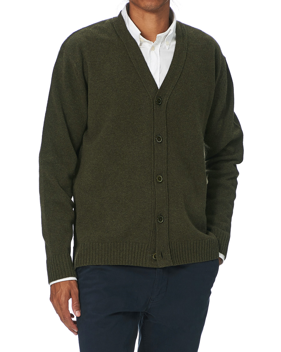 Herren | Pullover | NN07 | Bjorn Lambswool Cardigan Dark Army