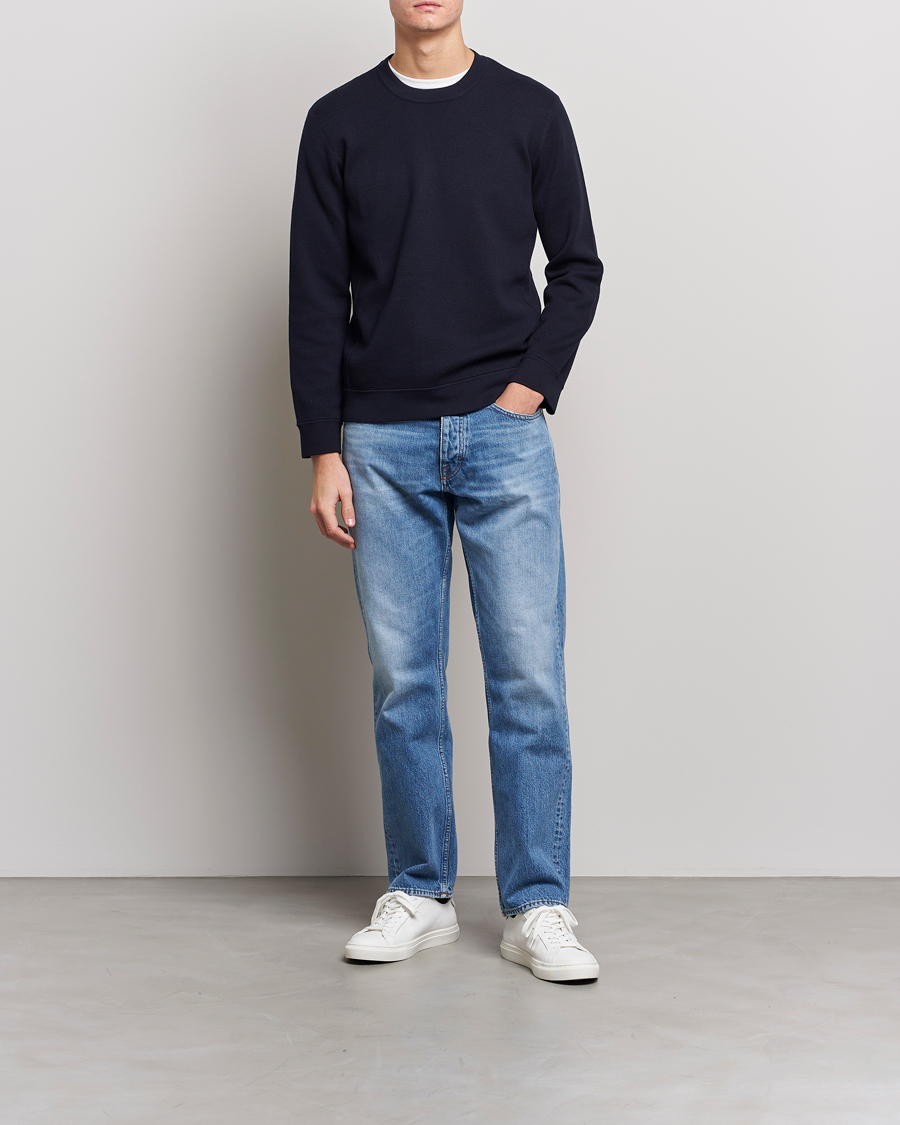 Herren | Pullover | NN07 | Luis Cotton/Modal Pullover Navy Blue