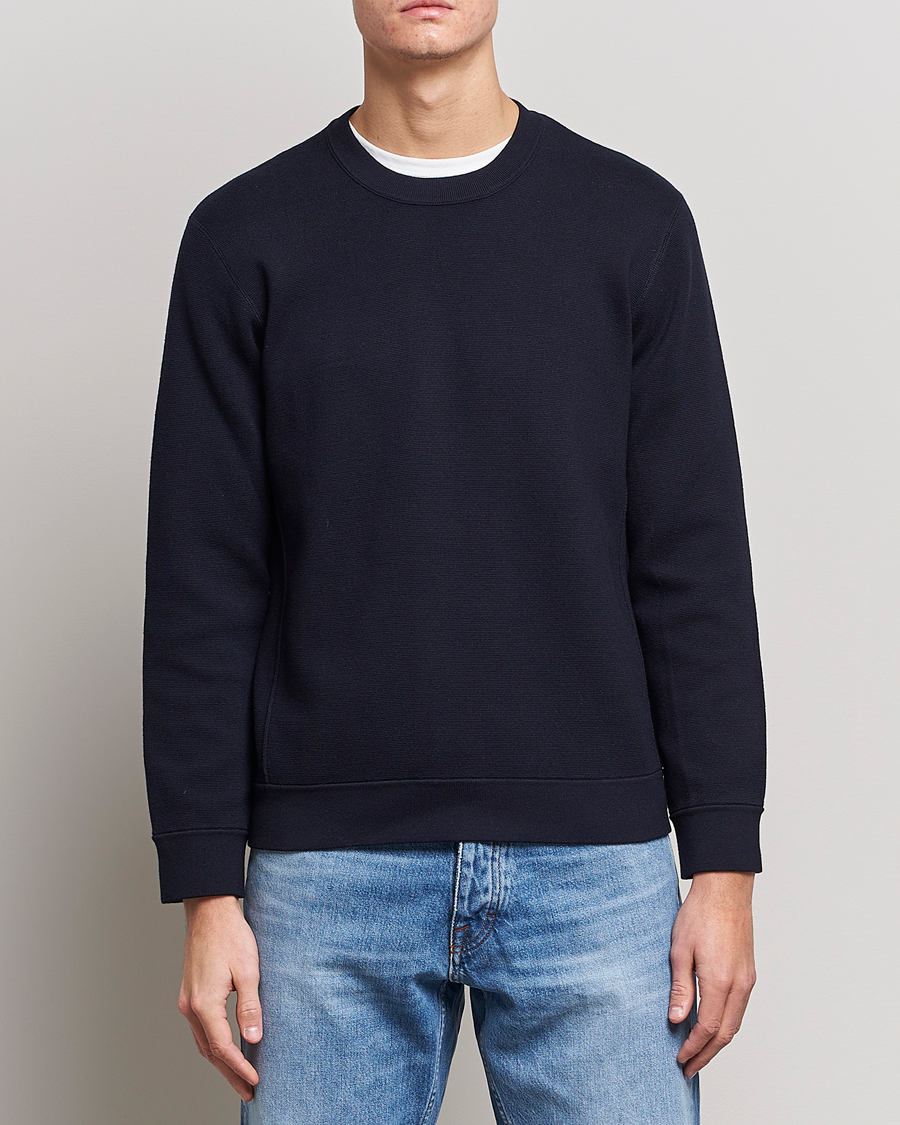 Herren | Pullover | NN07 | Luis Cotton/Modal Pullover Navy Blue