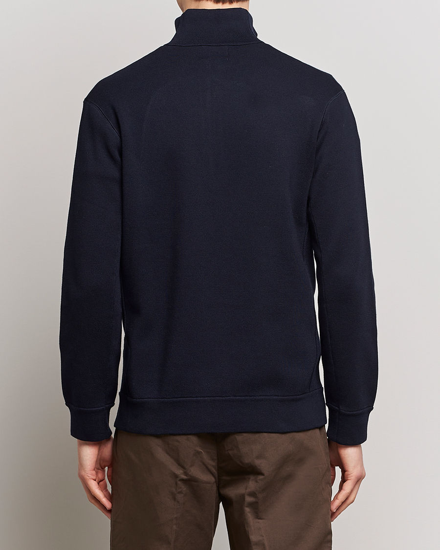 Herren | Pullover | NN07 | Luis Cotton/Modal Half Zip Sweater Navy Blue