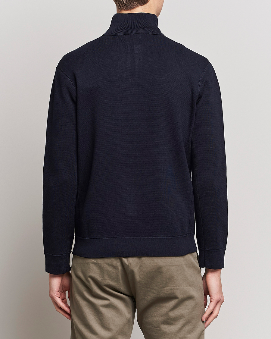Herren | Pullover | NN07 | Luis Cotton/Modal Full Zip Sweater Navy Blue