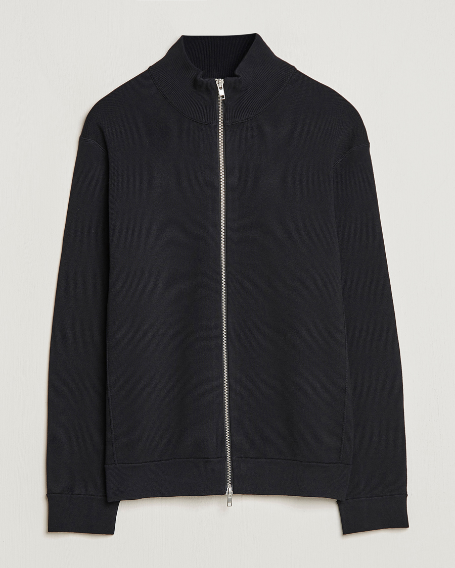Herren | Pullover | NN07 | Luis Knitted Full-Zip Sweater Black