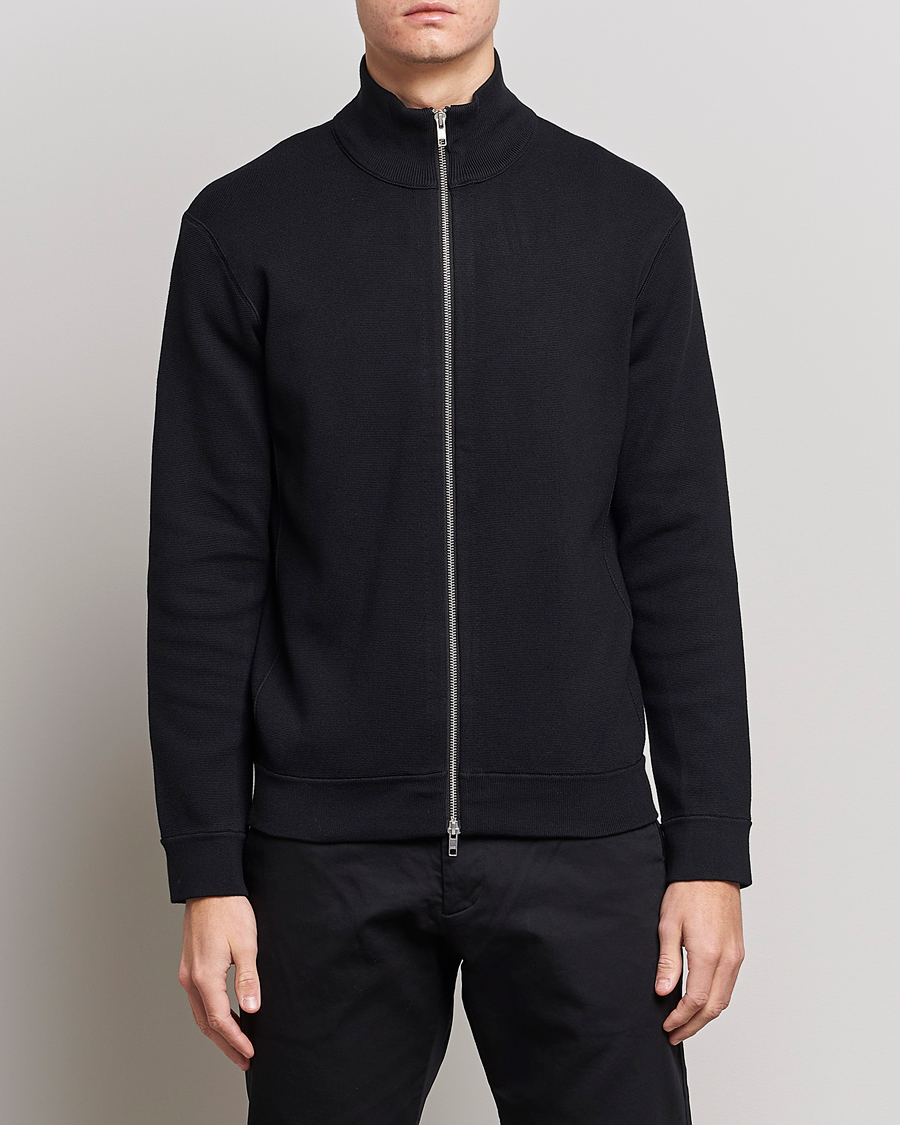 Herren | Full-zip | NN07 | Luis Knitted Full-Zip Sweater Black