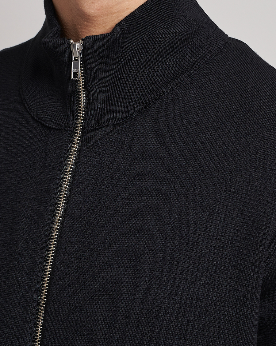 Herren | Pullover | NN07 | Luis Knitted Full-Zip Sweater Black