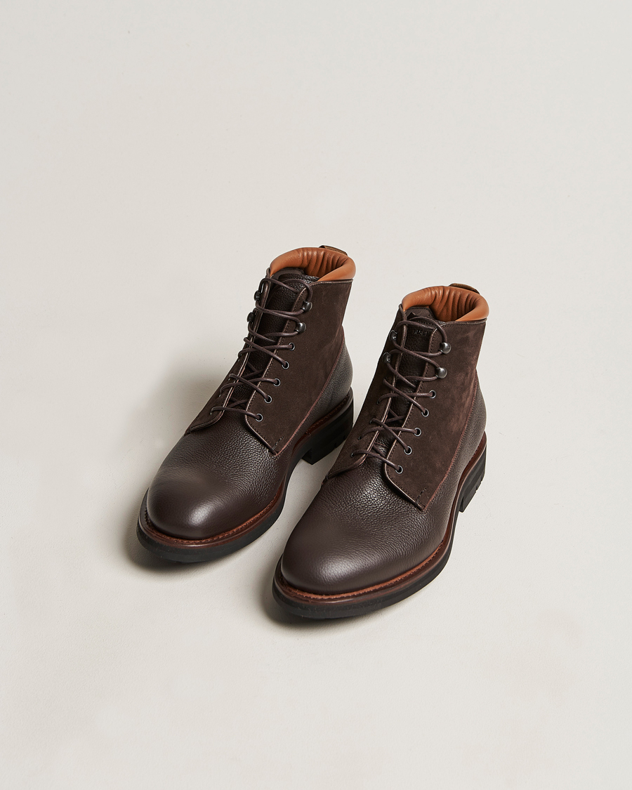 Herren | Winterschuhe | Heschung | Raphia Leather/Suede Boot Moro/Coffee