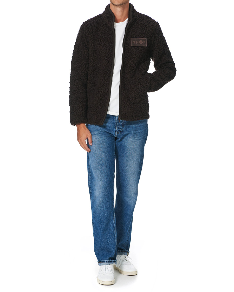 Herren | Pullover | NN07 | Morten Fleece Full Zip Brown